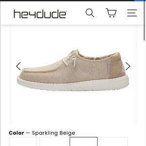 Sparkling Beige Wendy Slip-On Hey Dudes